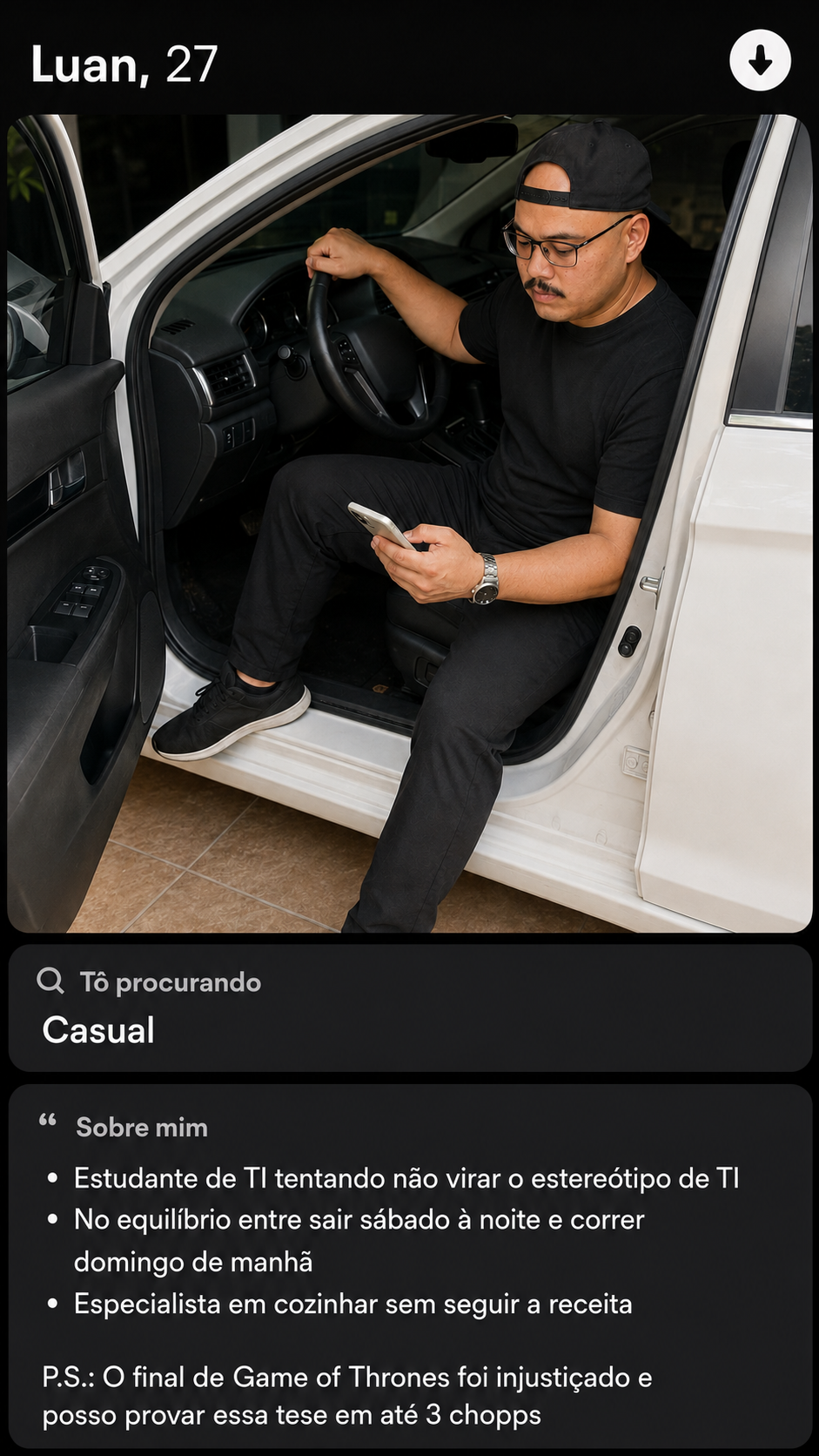 Tinder depois da aplicação do método