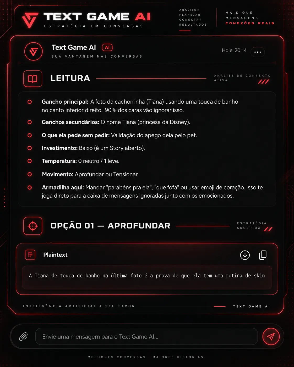 Leitura contextual e resposta estratégica do Text Game AI
