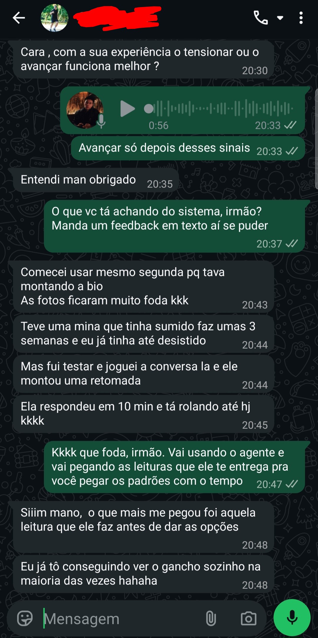 Depoimento anonimizado cinco